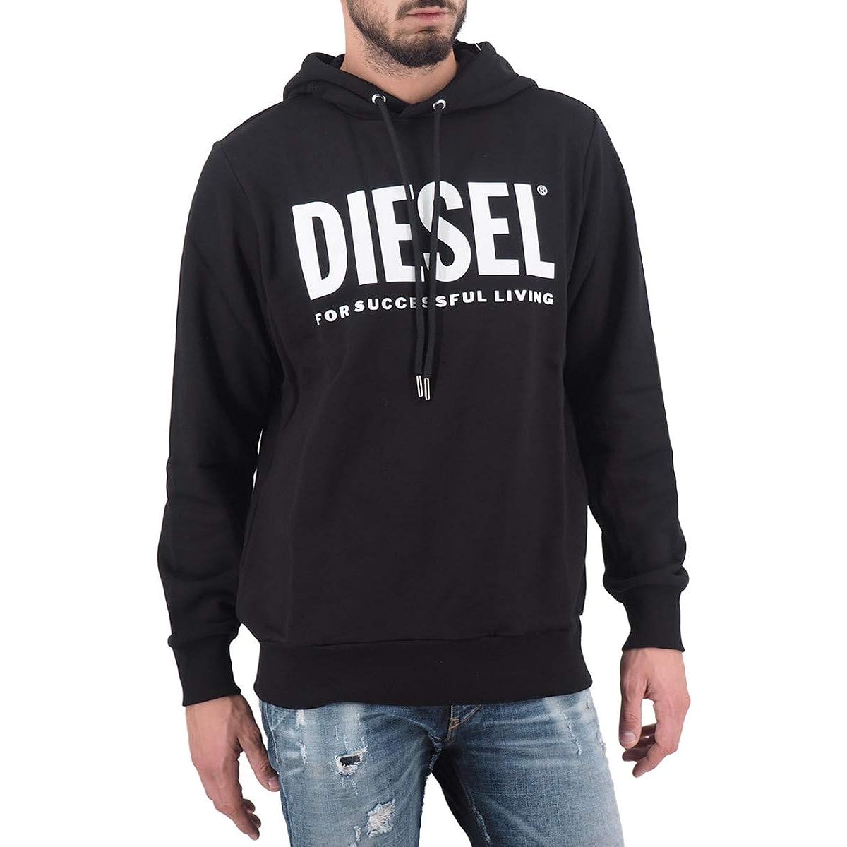 [Diesel] Men's Sweatshirt Hoodie Men's Sweatshirt Hoodie 00SAQJ0BAWT S Black 900