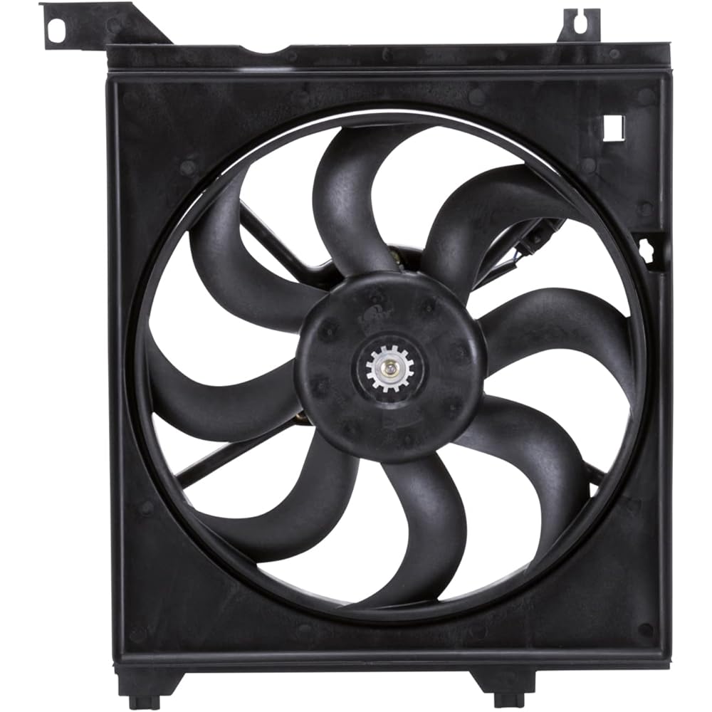 TYC 600890 KIA SPECTRA replacement radiator cooling fan alignment