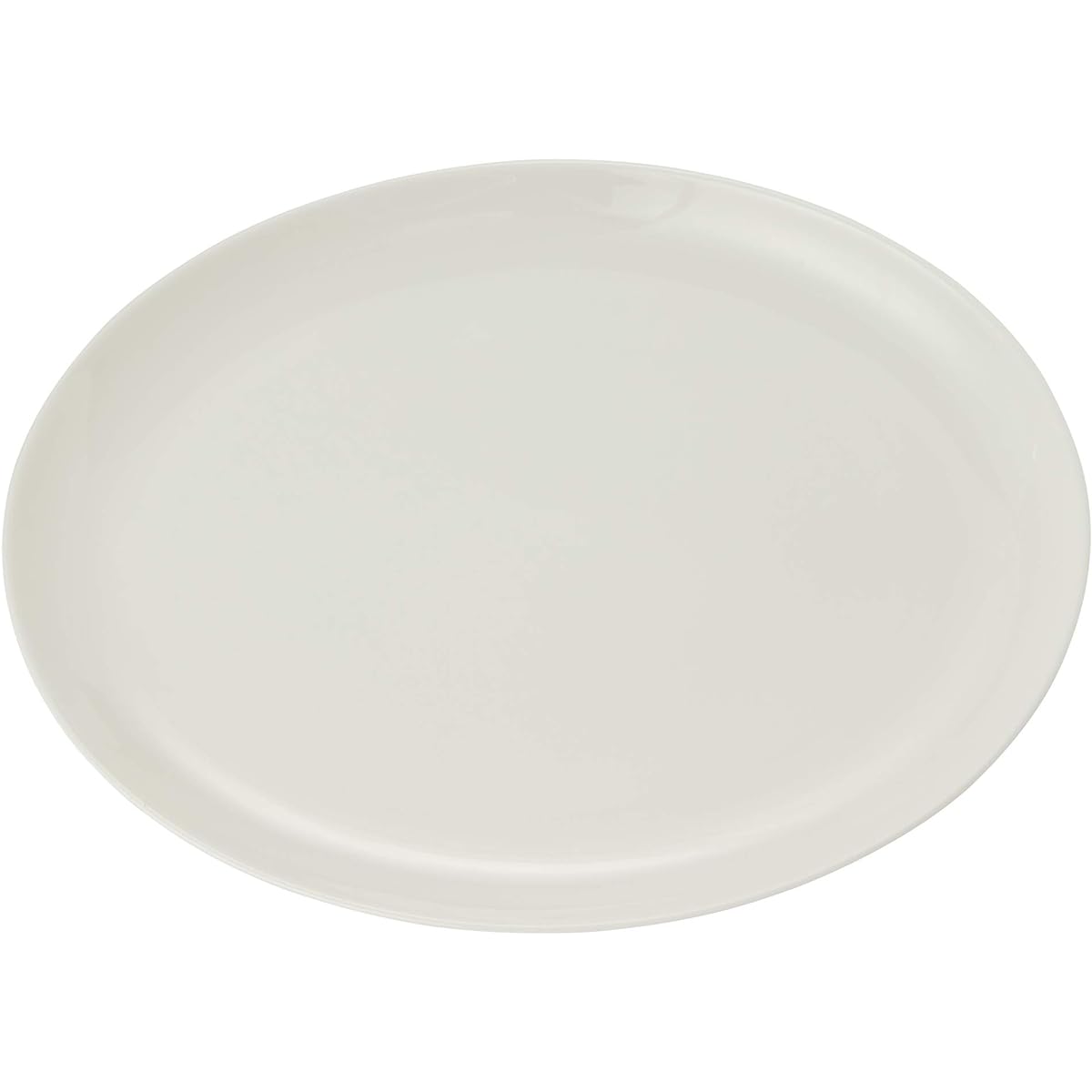 NARUMI Plate, Chinese Cooking Tableware, 35cm, White, Simple, Lunch Plate, One Plate, Large Plate, Deep Dish, Deep Oval Plate, Microwave Warmable, Made in Japan, Gift Box Included, 9000-1877