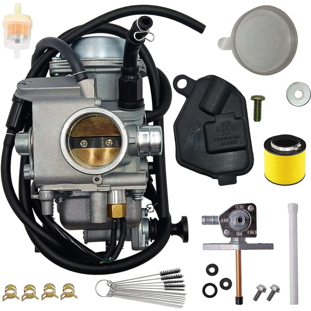 Cylinman Carburetor Honda Rancher 350 TRX350TM TRX350FM Rancher ES TRX350TE TRX350FE 2x4 4x4 2000-2006 with Air Filter 16100-HN5-M41 16100-HN5-305
