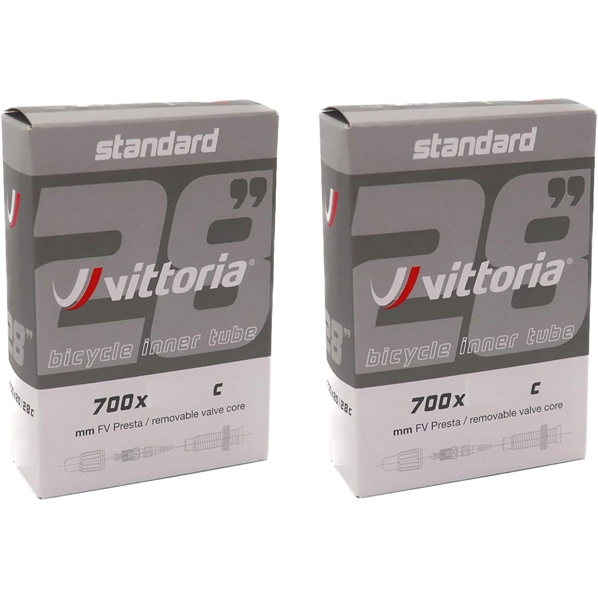 Set of 2 Vittoria Inner Tube 700c Presta Valve Standerd inner tube [Parallel Import]