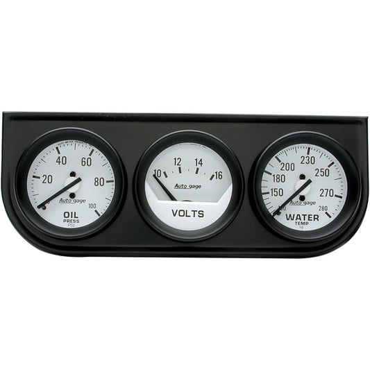 Auto Meter 2327 Autogage Mechanical Oil/Bolt/Water Gauge Black Console 2.33 inches