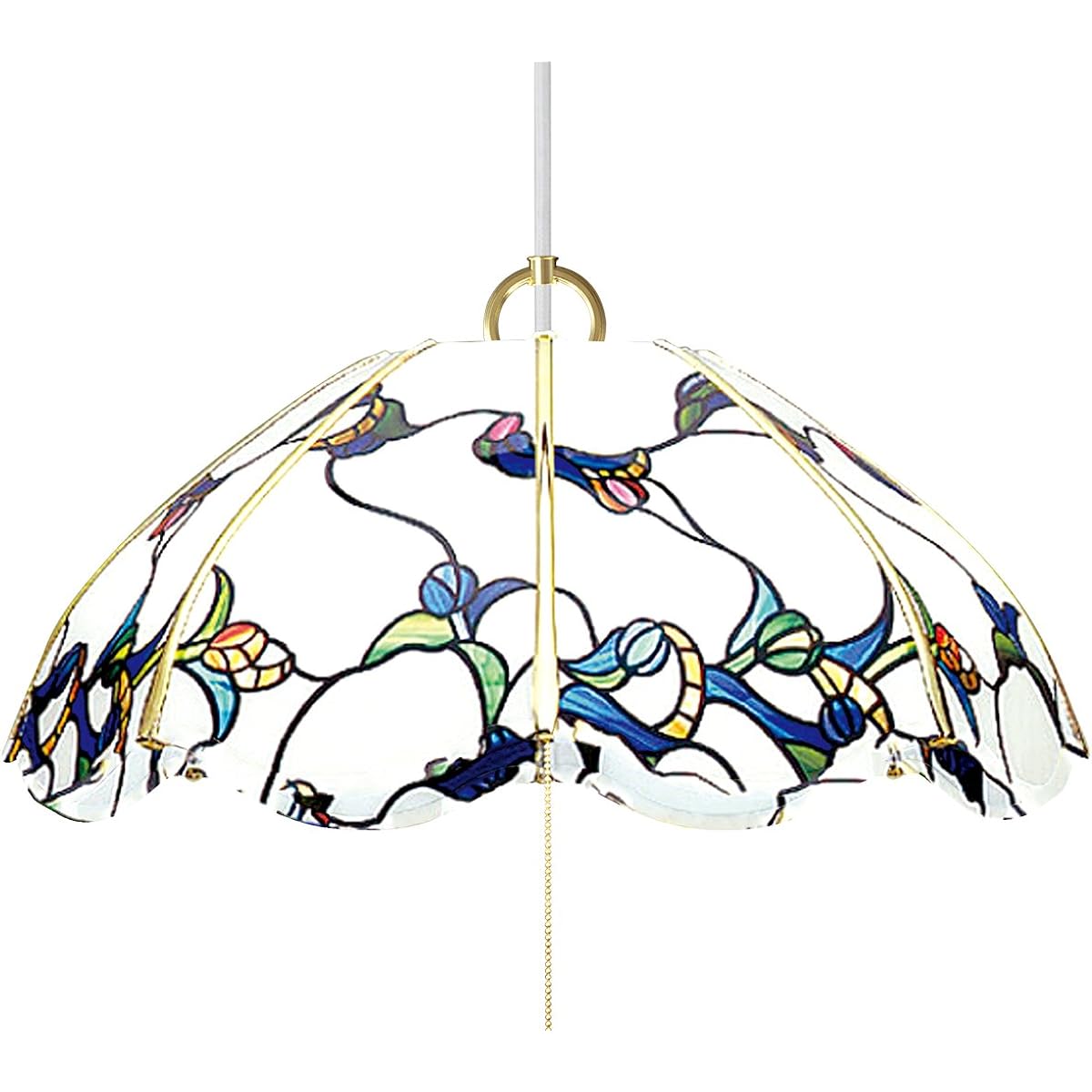 Takizumi [Energy Saving, Power Saving, Made in Japan, 5 Year Warranty] Energy Saving Industry Top Class LED Stained Style Pendant Light for ~8 Tatami Mats, Wooden Frame (Paulownia), No Construction Required, Easy Installation EV80056