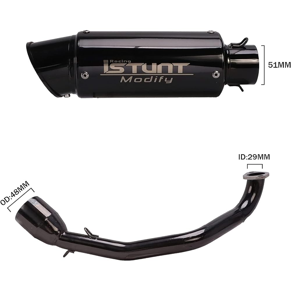 YOSAYUSA Full exhaust system slip -on muffler baffle header muffler for GY6