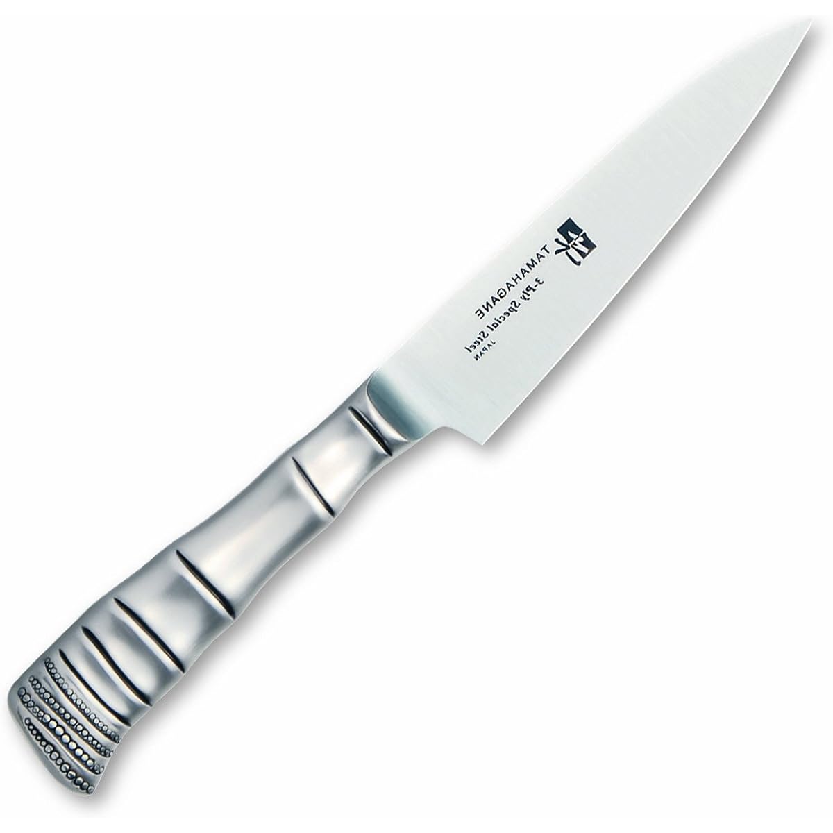 Kataoka Seisakusho Petty Knife Silver 120mm Made in Japan TAMAHAGANE Bamboo Molybdenum Vanadium Steel Interrupt TK-1108