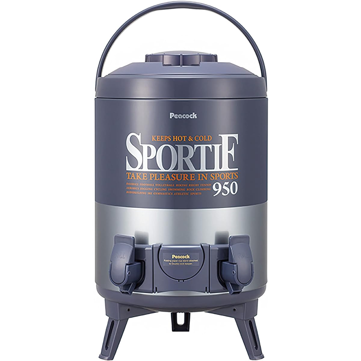 Peacock Thermos Industry (The-peacock) Peacock Made in Japan Double Cock Keeper Jug 9.5L Cold Insulation Heat Insulation Blue Gray INW-100 AH