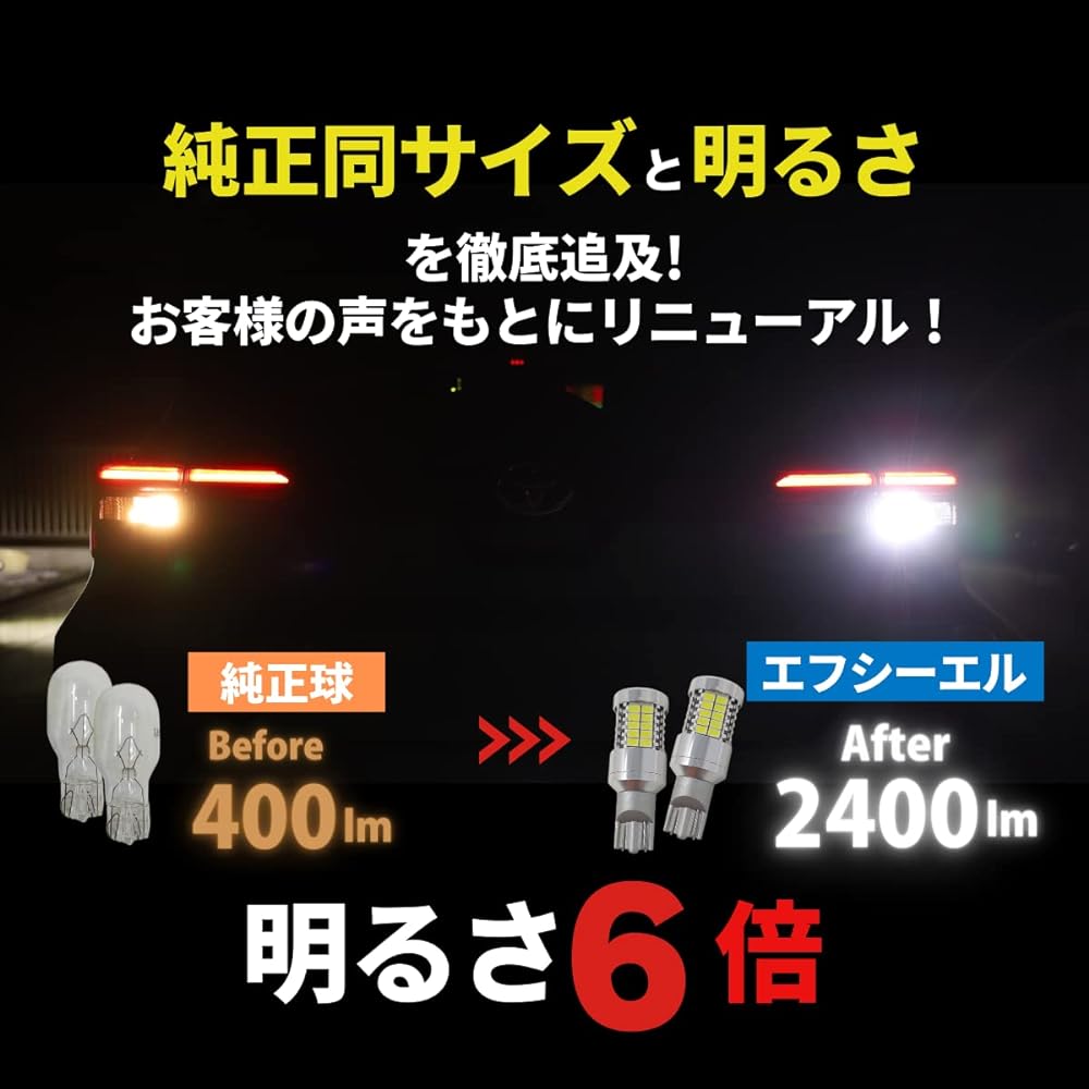 fcl. T16 LED back lamp white 44 chips 2 pieces non-polar small X-Trail T33 Corolla Cross 80 Noah New Sienta 80 Voxy Land Cruiser Prado Delica Mini
