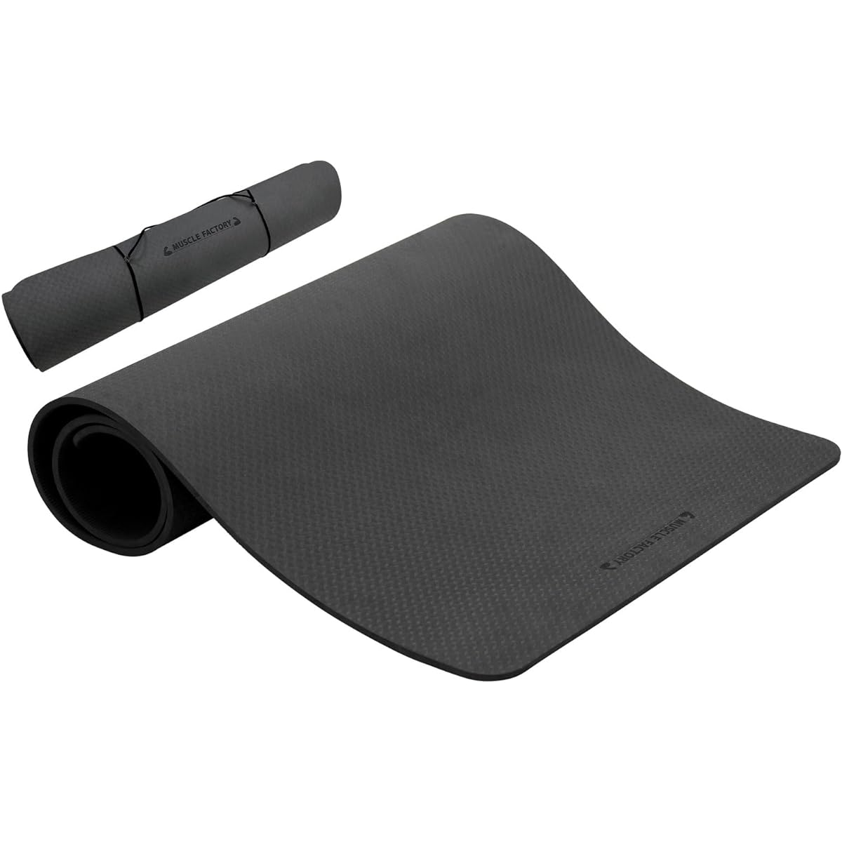 MUSCLE FACTORY Exercise Mat Training Mat Wide 80cm Extra Thick 10mm Stretch Mat Muscle Training Gymnastics Yoga Fitness TPE Single Item