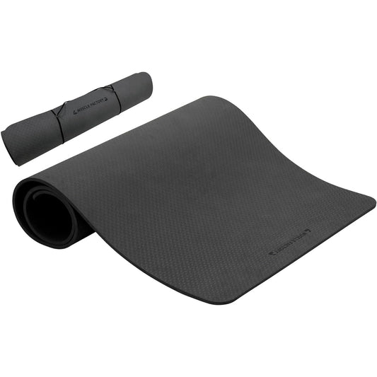 MUSCLE FACTORY Exercise Mat Training Mat Wide 80cm Extra Thick 10mm Stretch Mat Muscle Training Gymnastics Yoga Fitness TPE Single Item