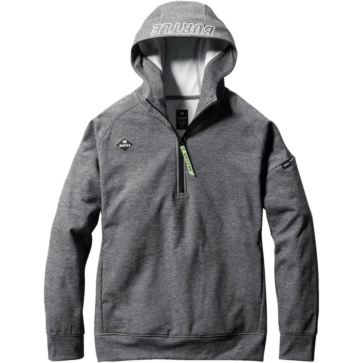 [Bartle] Half Zip Hoodie 4079 Fleece Lining Long Sleeve Parka M 52 Bark