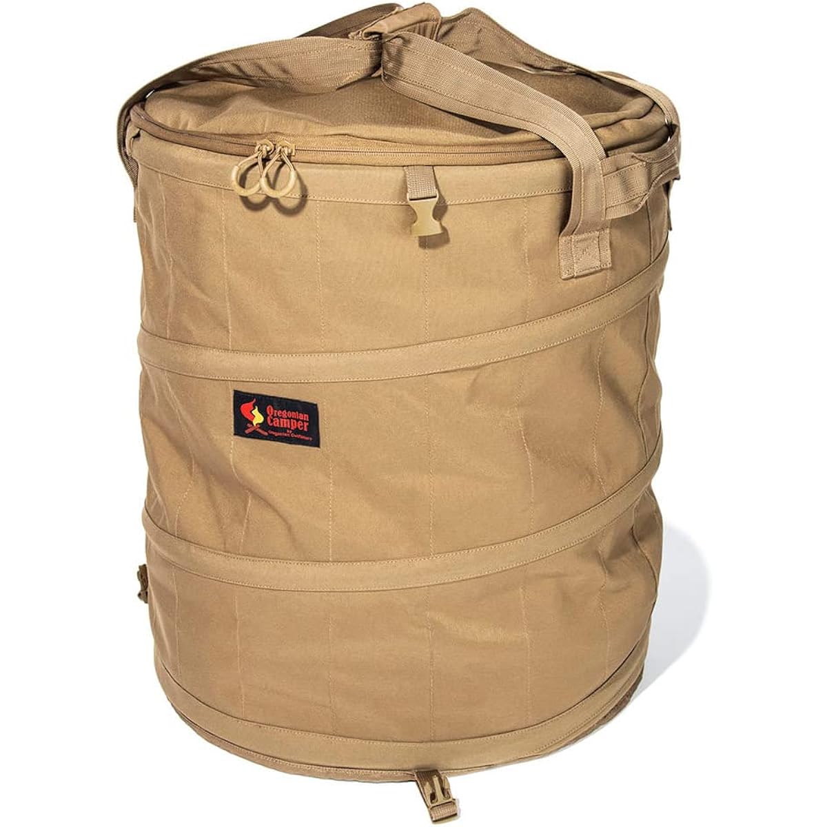Stove Drum <Black Camo/Wolf Brown/Olive> Φ46×52cm (#928521 #928522 #928523 Oregonian Camper) (Wolf Brown)
