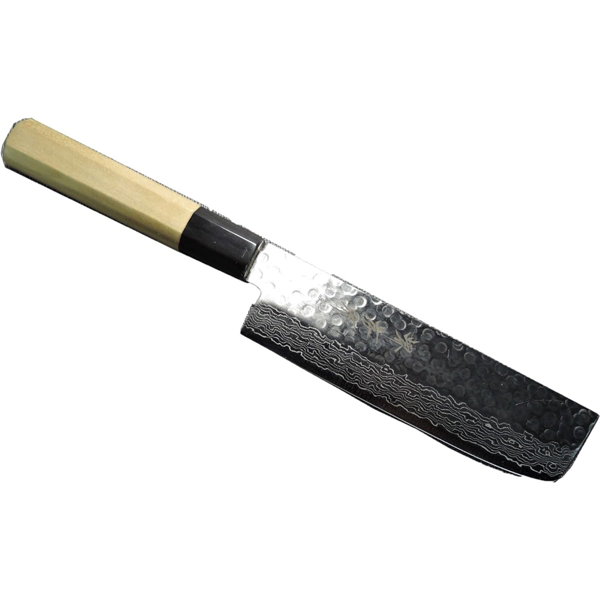 Takayuki Sakai Hammered Damascus Stainless Steel Intersection 45 Layers Nakiri 160mm 07253