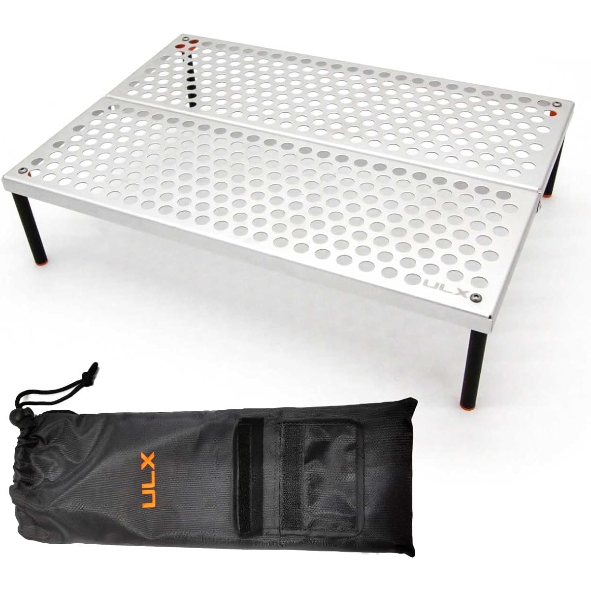 ULX Nano Table Ultra-lightweight 163g A4 size Load capacity 10kg Storage bag included [Outdoor brand from Fukuoka: ULX] Aluminum x carbon hybrid design outdoor solo table