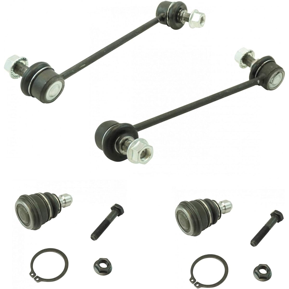 TRQ Suspension Kit 4 Piece Lower Ball Joint Shaking Burendink for Kia Soul