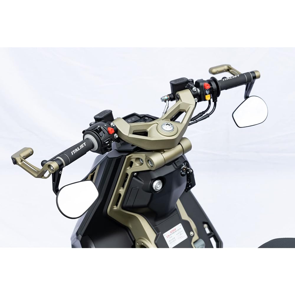 Kijima Motorcycle Bike Parts Mirror TECH10 φ22.2 Bar Clamp Type Left and Right Set HZZ-07000 Black