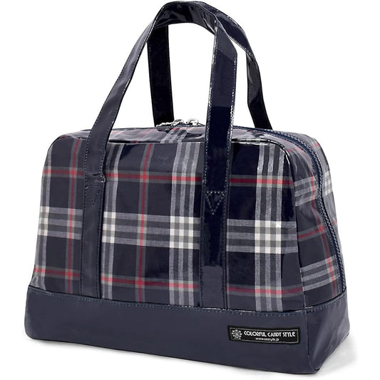COLORFUL CANDY STYLE Pool Bag Boys Children Vinyl Waterproof Water Repellent Swimming Bag Semi-Boston Tartan Check Navy N2914200