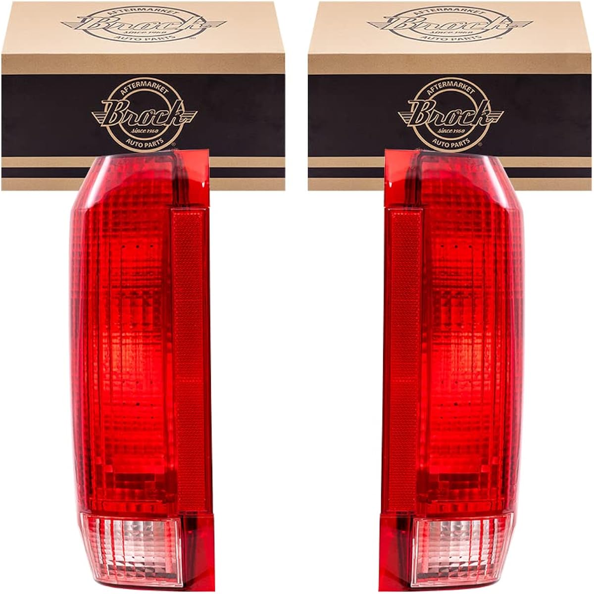 AUTOANDART After Market replacement driver left passenger seat right tail light unit set 1990-1996 Ford F-150 manufactured from October 1989
