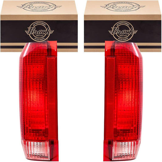 AUTOANDART After Market replacement driver left passenger seat right tail light unit set 1990-1996 Ford F-150 manufactured from October 1989