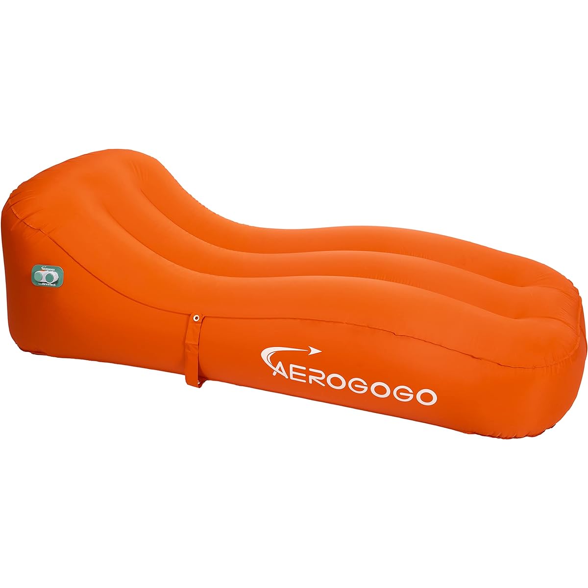 Air Sofa Air Mat Outdoor Sofa Beach Bed Length 180 x Width 70 x Thickness 50 cm Air bed that automatically inflates with one touch Camping mat with USB charging port Disaster prevention goods GS1 (Bitter Orange)