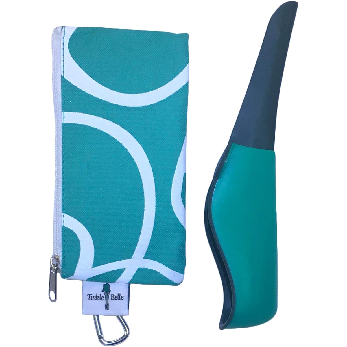 The Tinkle Belle Female Urinal | Portable device with case! Stand up to urinate while fully clothed! Easy and compact, safe for hiking, camping, traveling, concerts, festivals, and dirty toilets