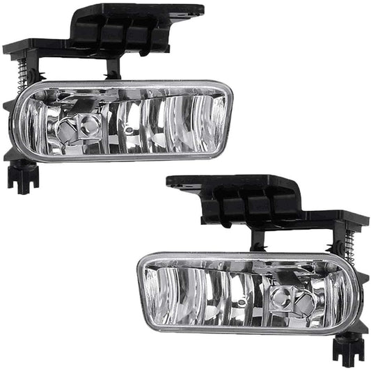 A Abigail driving fog light lamp replacement 1999-2002 Chevrolet Silverado 2000-2006 Chevrolet Subarban/Taho 27W 27W Halogen Light bulb 10368477 GM2592113 GM2593113 (Clear Lens)