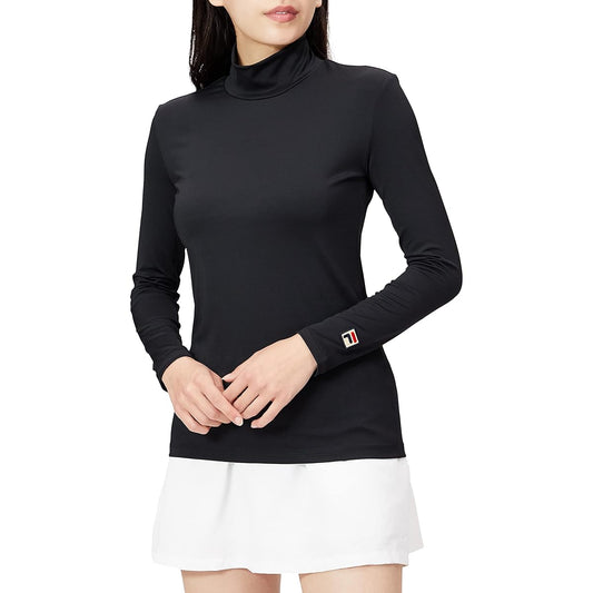 [Fila Tennis] High Neck Long Sleeve Shirt, Absorbent, Quick Drying, UV Protection, Stretch VL8025 Women's