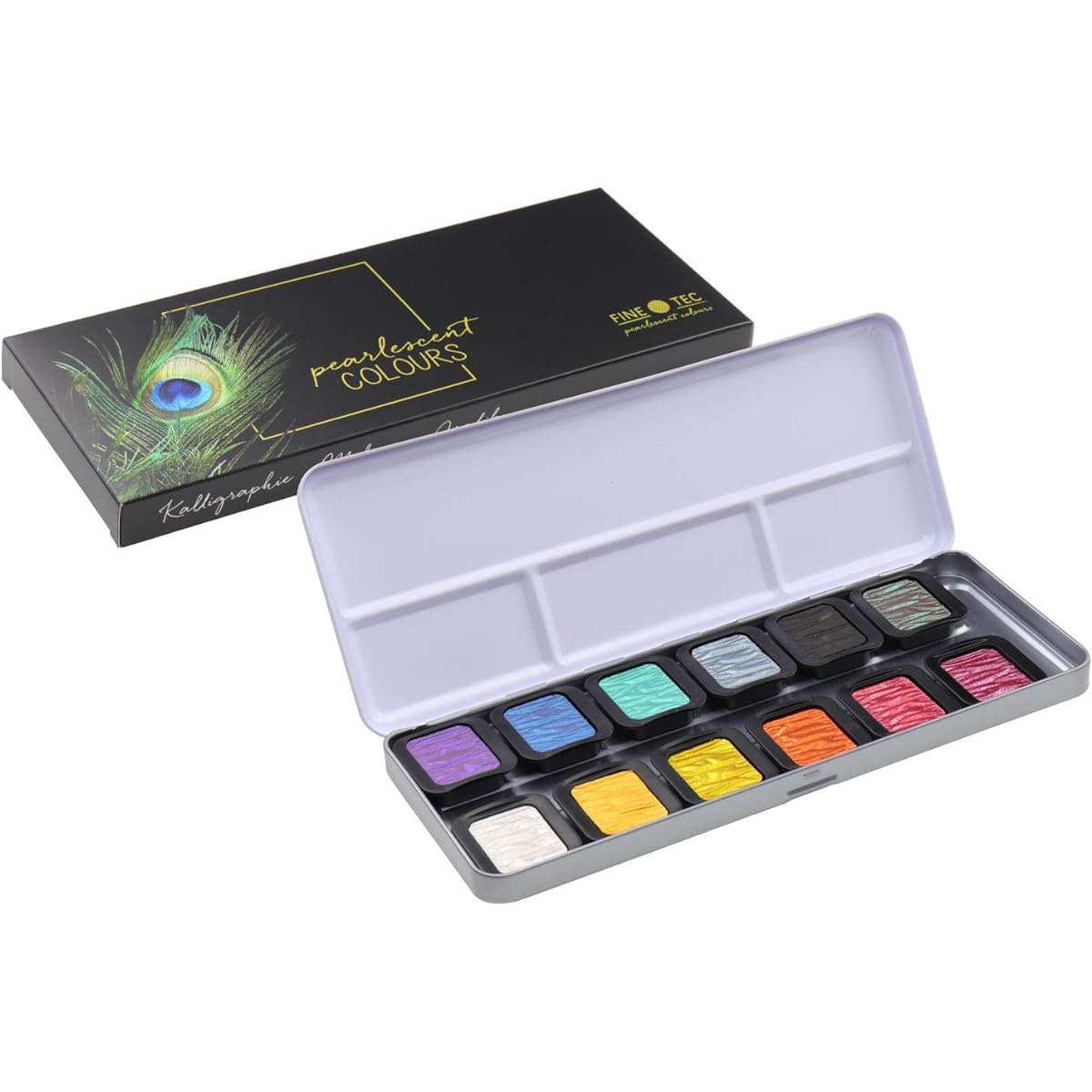 Holbein Art Materials Finetech Pearlescent Color F1200 Pearl Color 12 Color Set 610603