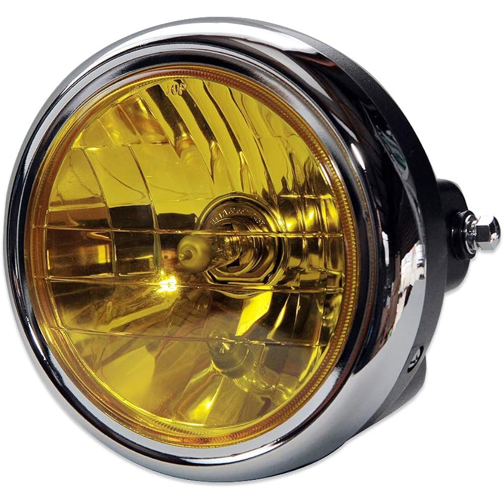 CHERRY [567] Multi-reflector headlight yellow glass lens x black case HLT-A01YL