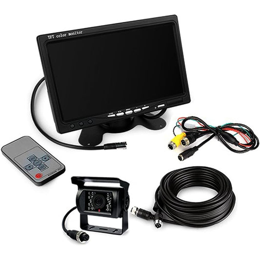FireStar 7 inch monitor back camera with LED 20M cable set 12V/24V compatible car AV car supplies warranty FSOG-OMT70SET-PRO