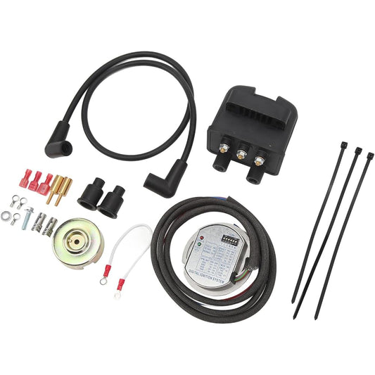 Electronic Ignition System, Heat Resistant 53-660 High Strength 22 Piece Long-Term Durability Programmable Ignition Set Big Twin 1970-1999