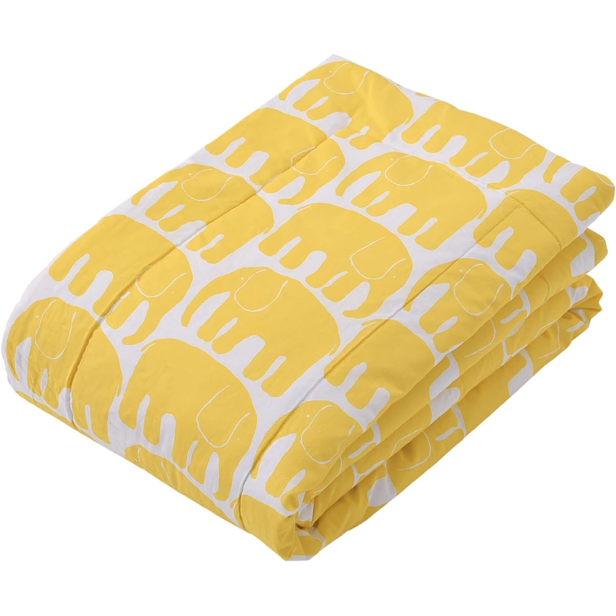 Nishikawa Skin Comforter Quilt Bed Single Washable Pile 100% Cotton Finlayson Elephanty Soft Yellow FR03703012