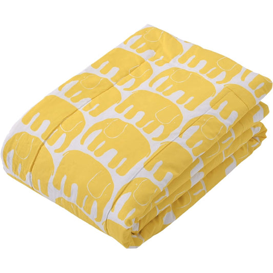 Nishikawa Skin Comforter Quilt Bed Single Washable Pile 100% Cotton Finlayson Elephanty Soft Yellow FR03703012