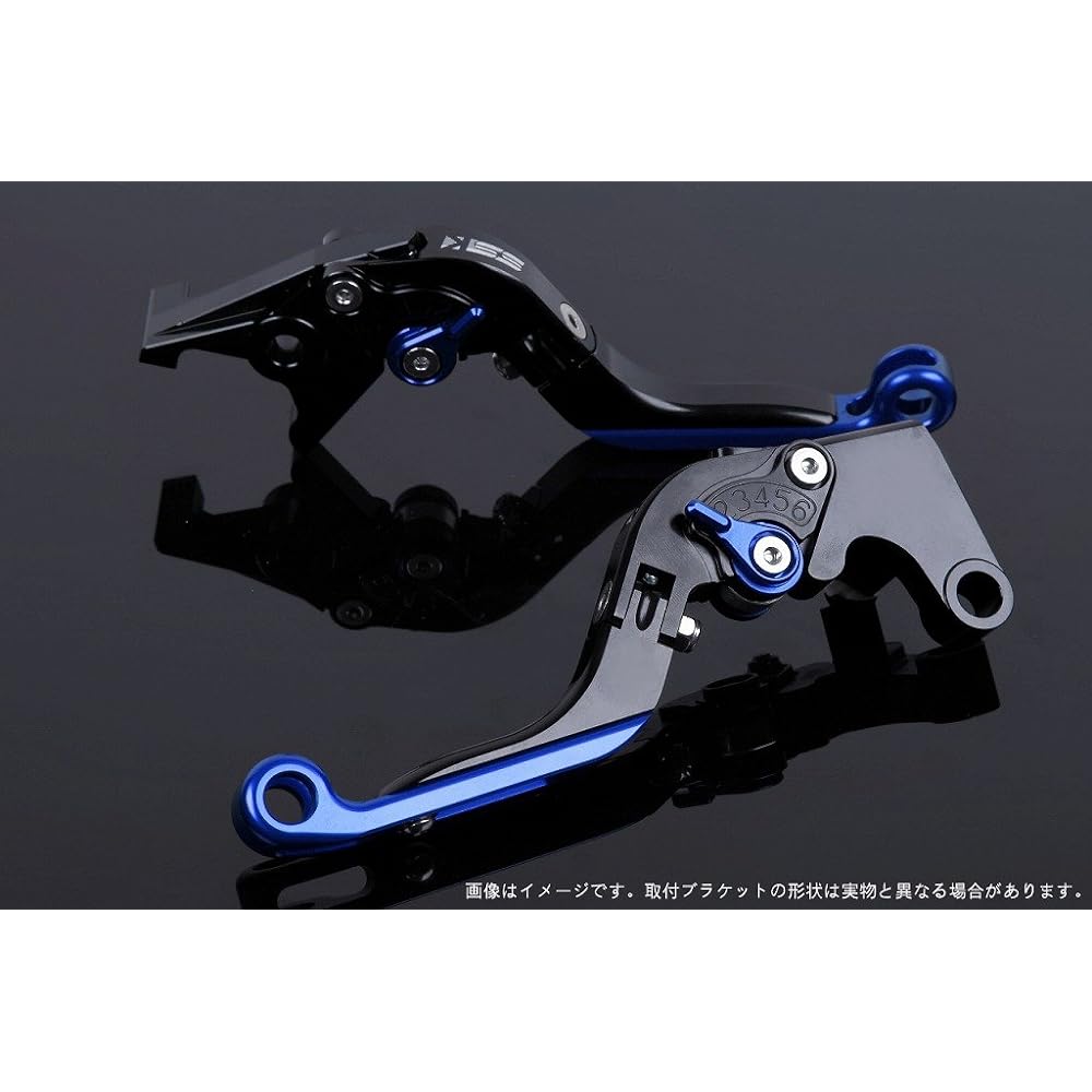 SSK Foldable Extension Adjustment Lever Clutch & Brake Set Lever Body: Black Adjustment: Blue Extension: Blue YAMAHA (MT-09 TRACER 2015-2017)(MT-10 2017) YA0406913-BE-BE