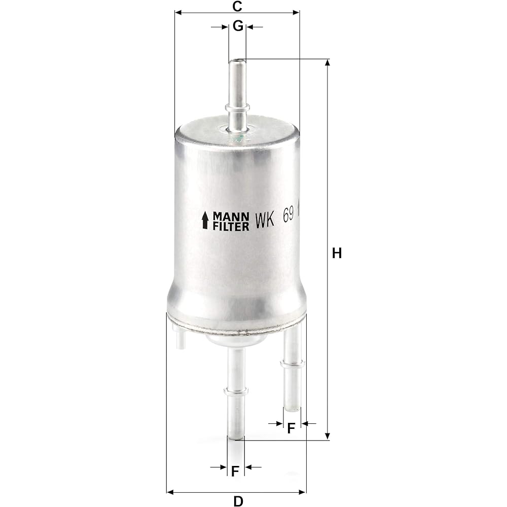 Man filter (mann-filter) fuel filter WK 69 (Volkswagen/Ios) [Model: GH-1FBWA First year: 06/10-07/12] ] WK69