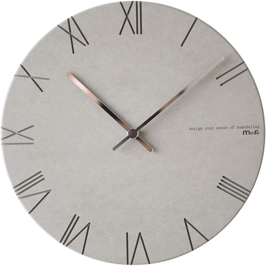 Moro Wall Clock Light Gray Stylish Scandinavian Design Silent