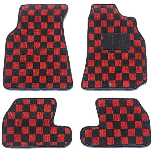Car floor mat Nissan Silvia S15 series check red black D0-K8PO-EURI D0-K8PO-EURI