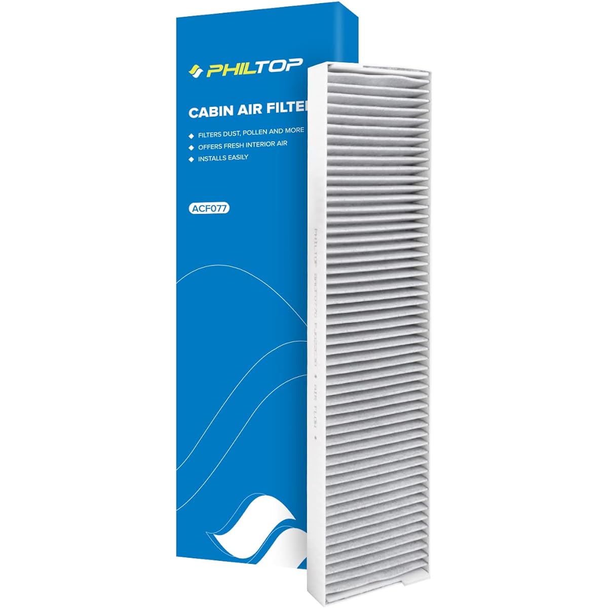 PHILTOP Cabin Air Filter CF10141 Equinox Torrent Vue XL-7 Premium ACF077 Cabin Filter Activated Carbon Clean Air Flow Removes Dust Pollen