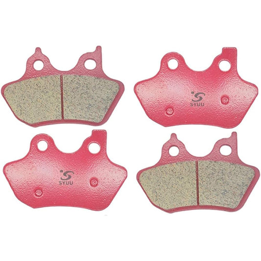 SYUU Motorcycle Replacement Front Rear Ceramic Brake Pads Brake Pads for Harley-Davidson FLSTN/FLSTNi Softail Deluxe 2005-2007 FLSTC Heritage Softail Classic 2000-2007 FA400F FA400R