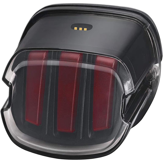 DOT Approved Smoked LED Tail Light with Turn Signal Brake License Plate Light for Harley Dyna Fatboy Road King Electra Glide Nightster Street Bob EMC Bulit-in