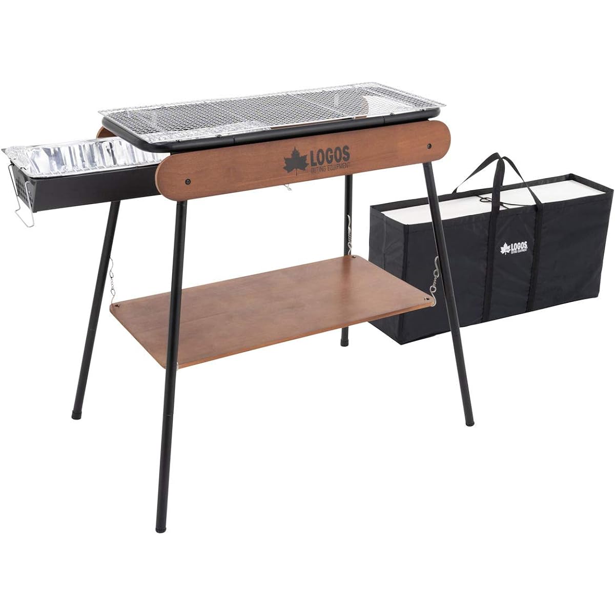LOGOS eco-logosave Iron Wood Grill/80 (Top plate and storage bag included)
