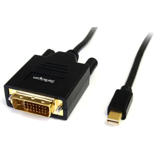 StarTech.com Mini DisplayPort to DVI Converter Cable/1.8m/mDP 1.2 - DVI-D Video Converter/1080p/Mini DisplayPort - DVI Single Link Video Converter/Passive Adapter Cable/Mini DP or Thunderbolt 1-2 Equipped Mac & PC Connect to DVI display MDP2DVIMM6