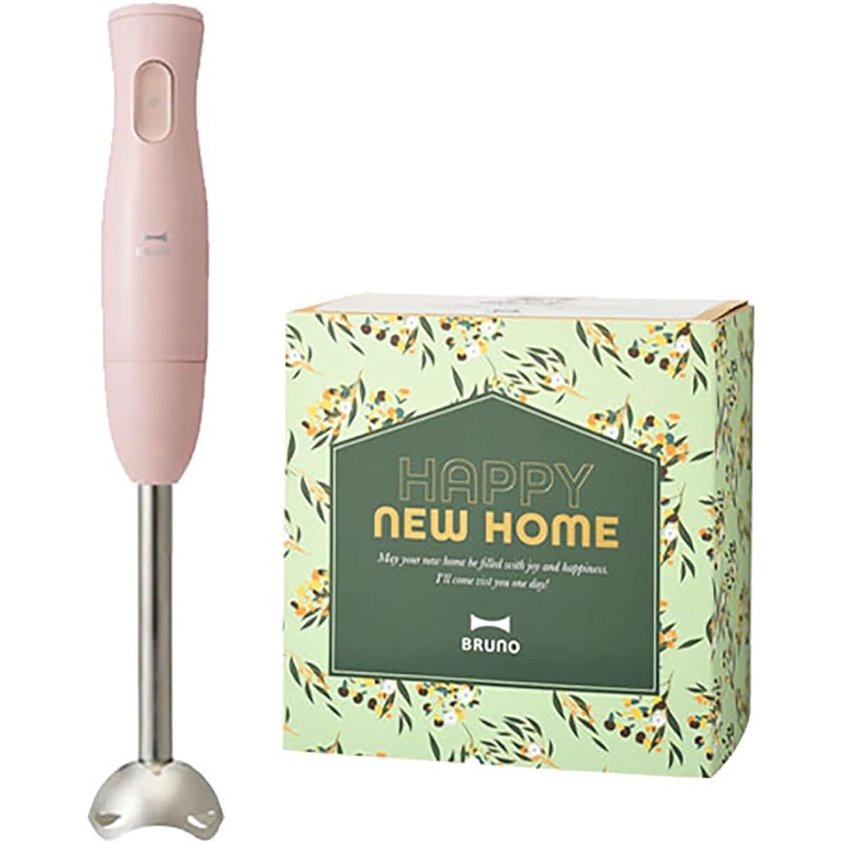 BRUNO Multi-Stick Blender Housewarming Gift Sleeve Pink Baby Food Gift Present Celebration Popular Kitchen Appliance Mixer Food Mixer Food Processor Can Crush Ice Whisk Whisk Easy to Wash Stylish Cute Chop Ice Compatible Beginner Crush Attachment 5 Roles