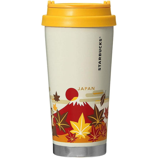STARBUCKS Starbucks You Are Here Collection Stainless Steel Tumbler JAPAN Autumn 473ml Japanese Style Autumn Leaves Susuki Chestnut Jugoya Moon Castle Daruma Autumn Mt. Fuji Yellow Limited