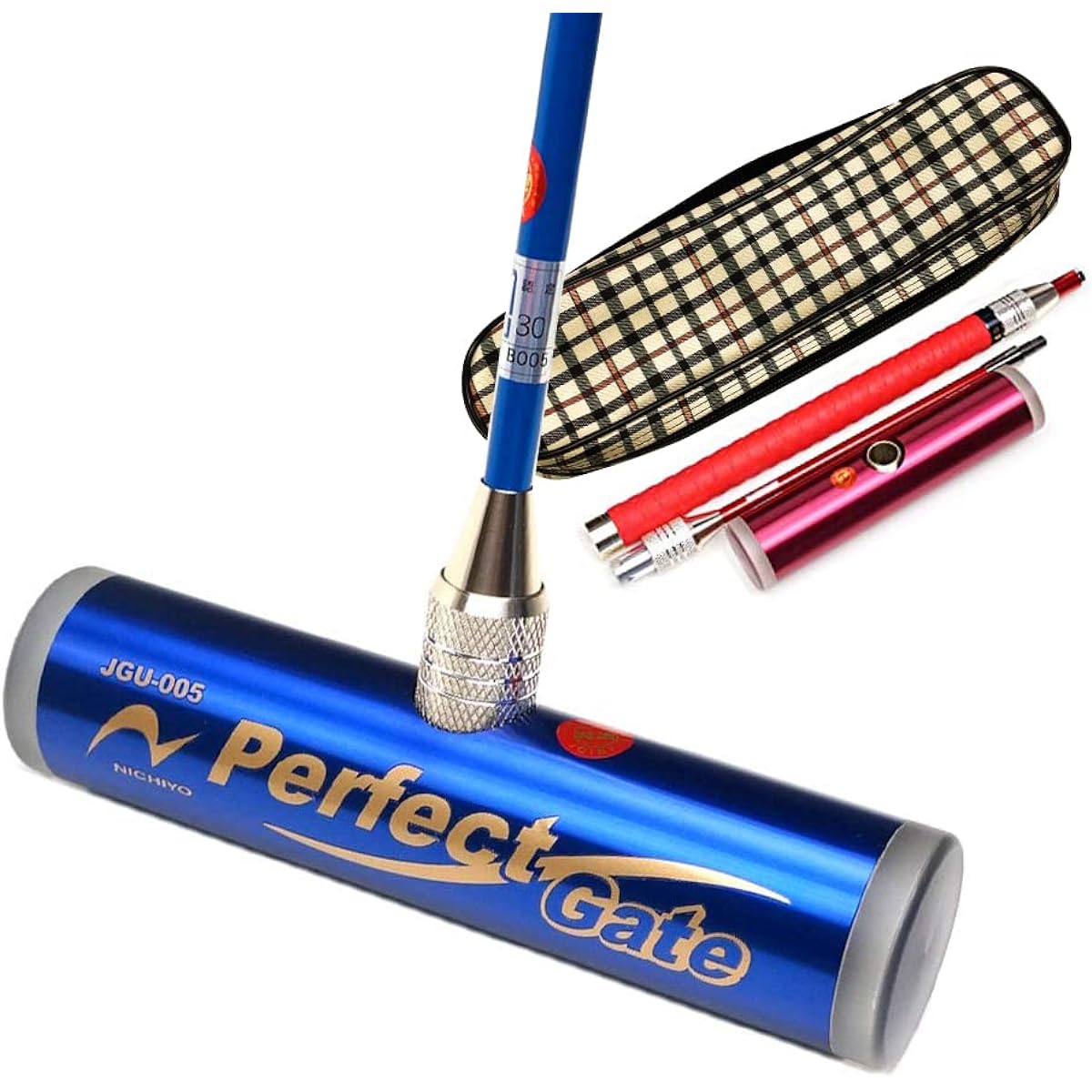 Gateball NICHIYO compact zoom shaft headset JZWR-set Gate ball round rubber grip with special case