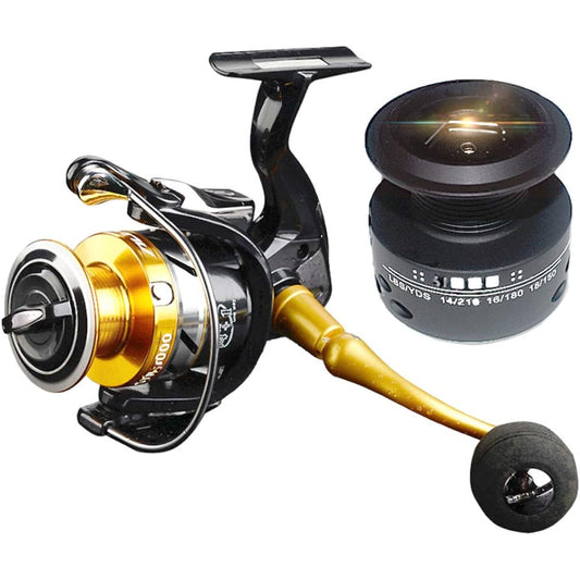 VISPREA Reel Spinning Reel Fishing Reel 5.5: 1 4.7:1 Gear 2000 No. 3000 No. 4000 No. 5000 No. 6000 No. 7000 Sea Fishing River Fishing Spare Spool Included Left and Right Handle Interchangeable Freshwater Saltwater Stability Good Durability YU127