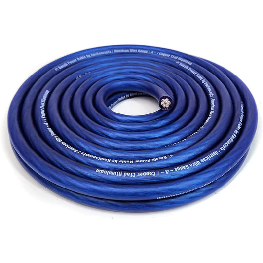 KNUKONCEPTZ BASSIK 4 Gauge Black Power/Earth Line Cable 25 FEET BK-PWR4BL-25