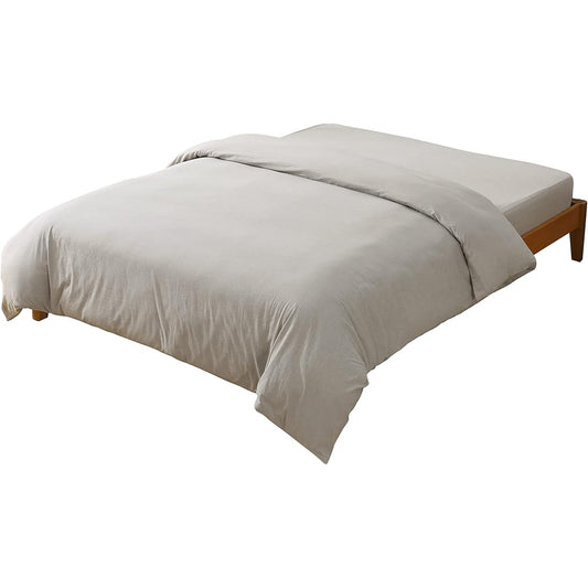 Comforea Duvet Cover, Semi-Double, 100% Cotton, Washed Cotton, Antibacterial and Odor Resistant, All Seasons, Washable, Gray
