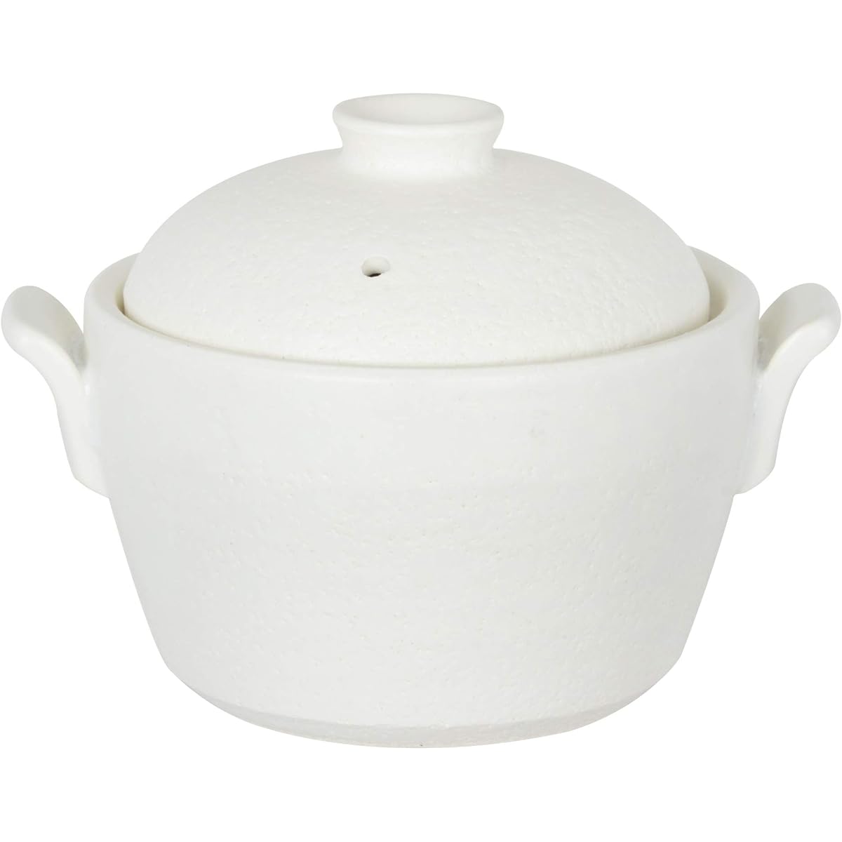 Hase Seito Earthen Pot Casserole Mini, For 1 Person, For 2 People, Approx. 15cm, Approx. 600ml, Open Fire, Dry Fire, Range, Oven OK, White ANC-39