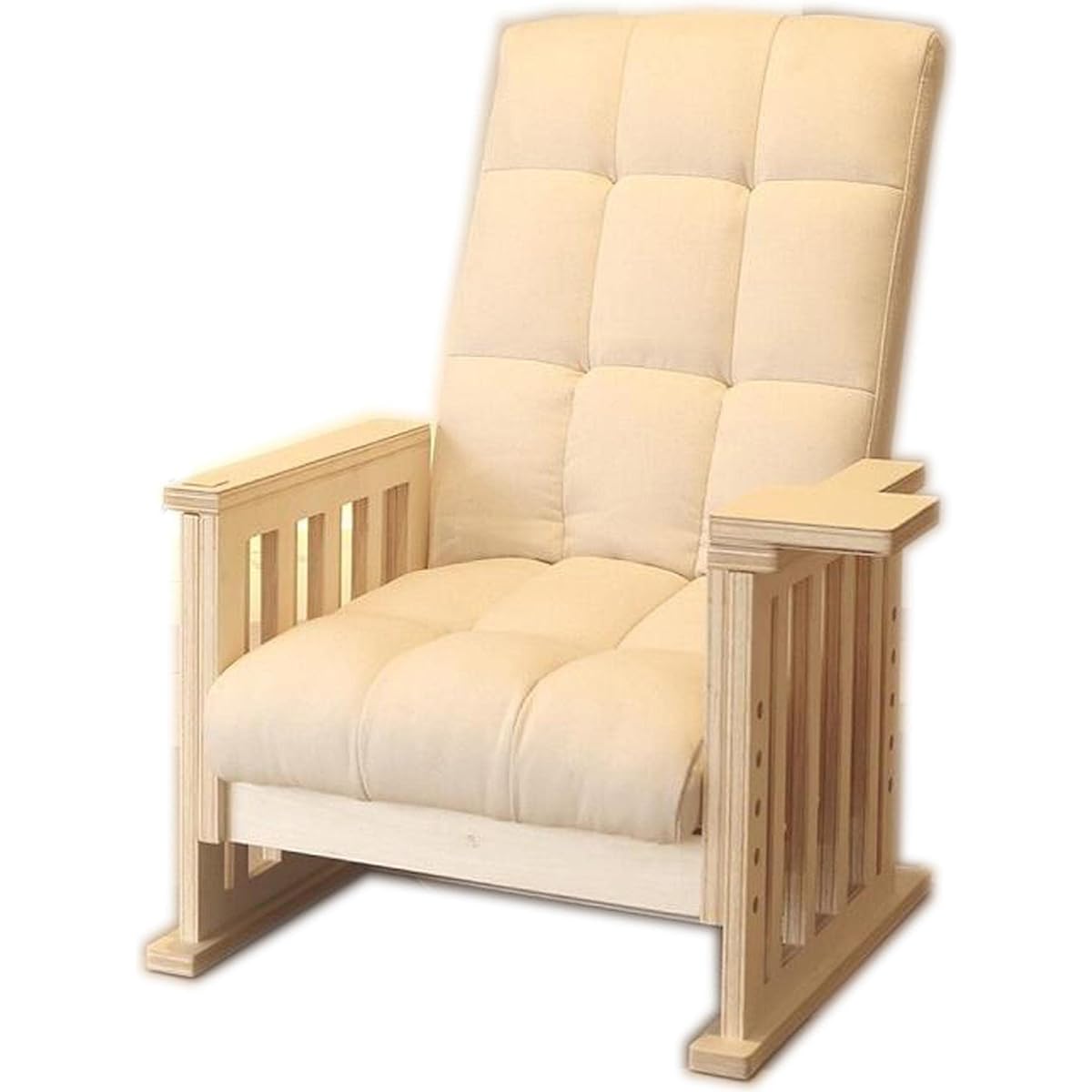 High chair for the elderly, finished product, reclining, 1 seater, with armrests, side table included, high back, easy to stand up, comfortable, height adjustable, easy to seat, with cover, relaxing, personal chair