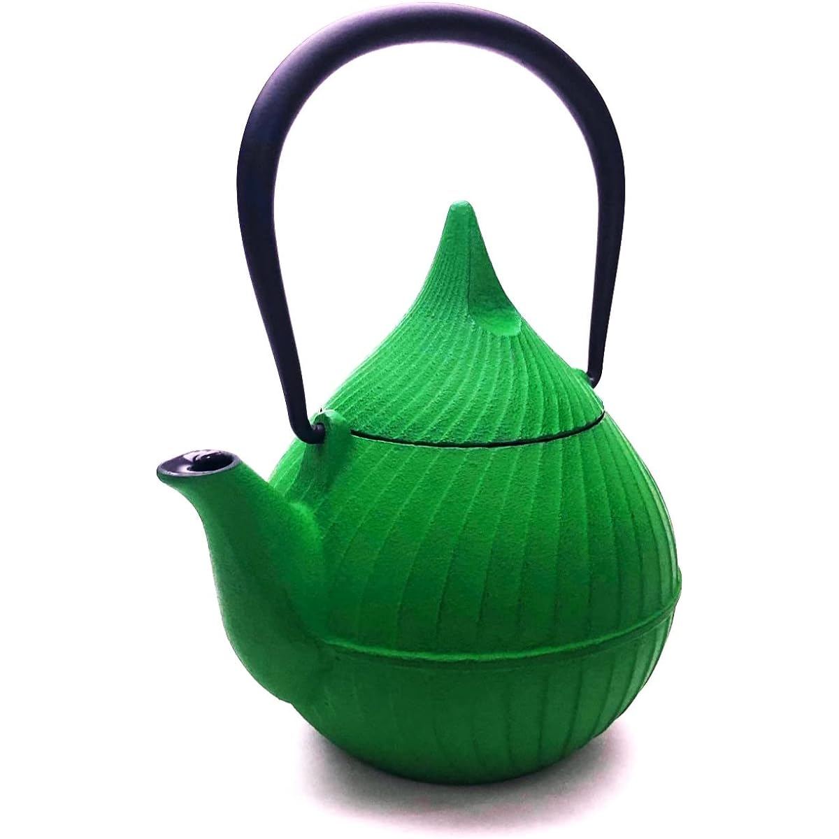 Nanbu Ironware Teapot: Ichichudo Teapot Tsubomi 0.4L Green W13xD11xH17.5(cm)